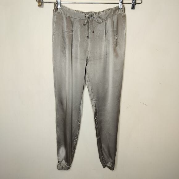 Eileen Fisher Silk Jogger Pants Drawstring + Pleated - Picture 1 of 10